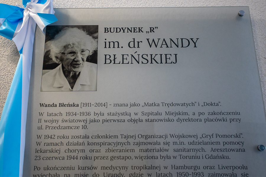 Imię doktor Wandy Błeńskiej otrzymał nowy budynek Szpitala Miejskiego w Toruniu, fot. Mikołaj Kuras dla UMWKP
