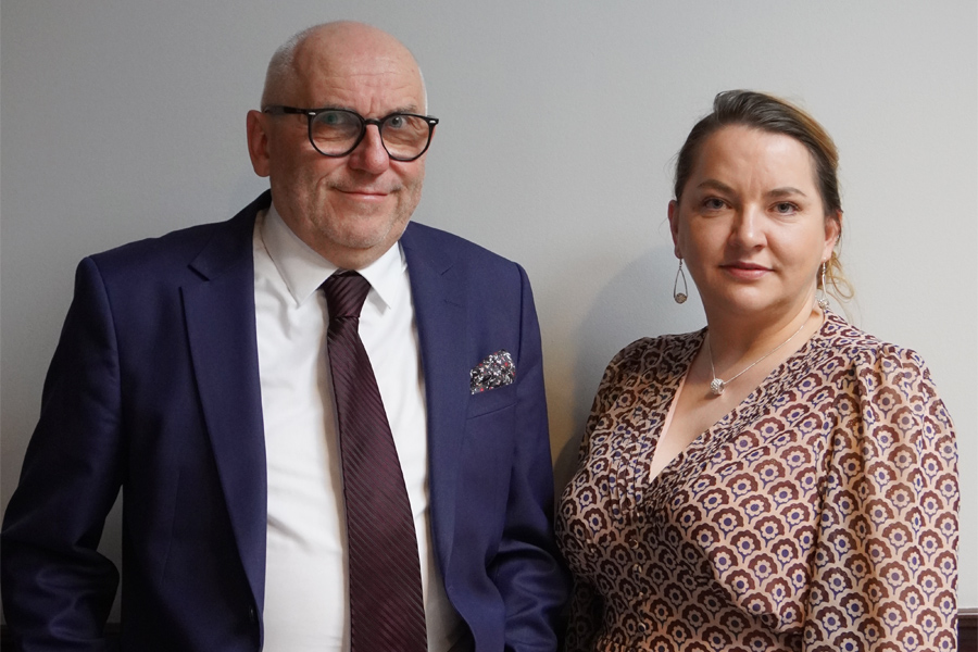 Prezes Tadeusz Przymus z prokurentem firmy Natalią Celebucką, fot. z arch. firmy Polder