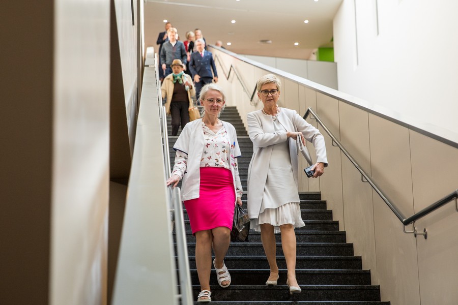 Zwiedzanie Wojewódzkiego Szpitala Zespolonego w Toruniu w dniu otwarcia lecznicy, fot. Andrzej Goiński/UMWKP