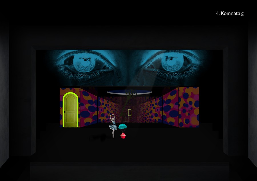 Projekt scenografii Martyna Kander. Alicja w Krainie Czarów