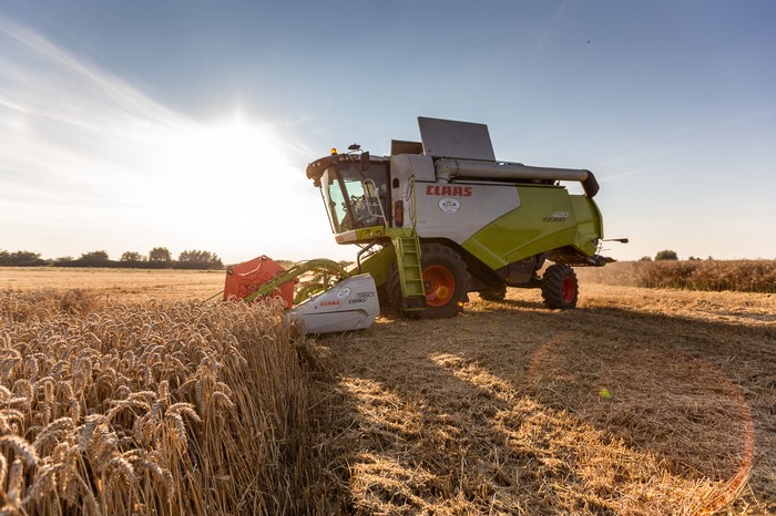 Żniwa w gospodarstwie Magdaleny i Leszka Jałoszyńskich, fot. Szymon Zdziebło/tarantoga.pl dla UMWKP