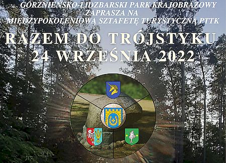 Międzypokoleniowa Sztafeta Turystyczna "Razem do trójstyku" - plakat