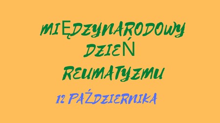 Grafika - Międzynarodowy Dzień Reumatyzmu