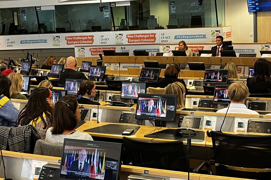Konferencja „Upodmiotowienie i zaangażowanie obywatelskie młodzieży - doświadczenie lokalnych i regionalnych władz w Europie”, Bruksela, 12 października 2022, fot. Mieszko Matusiak/UMWKP