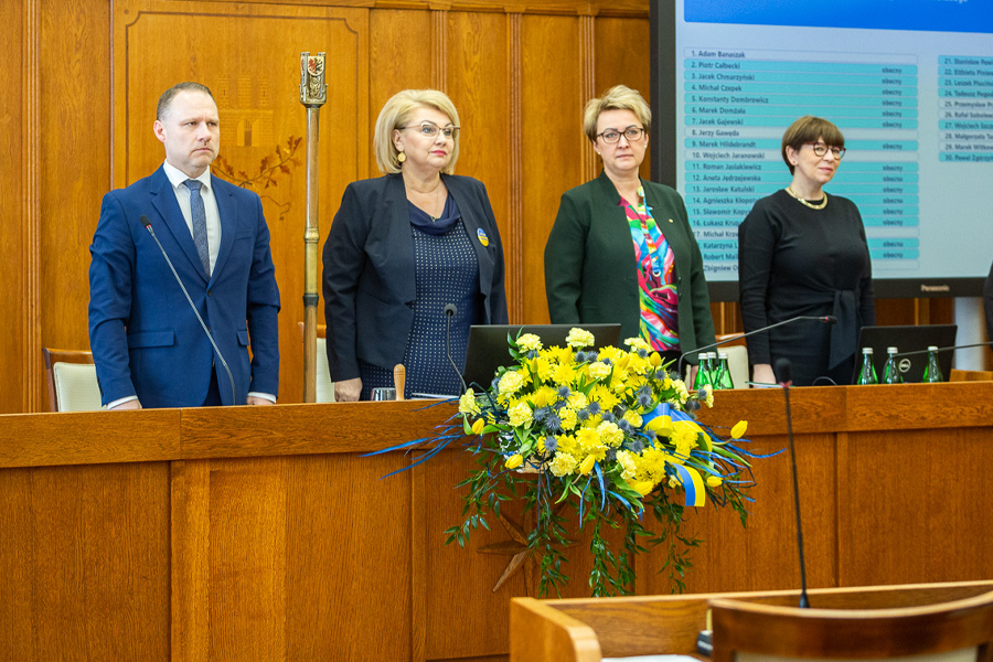 Sesja sejmiku województwa, 27 lutego 2023, fot. Szymon Zdzieblo/tarantoga.pl dla UMWKP