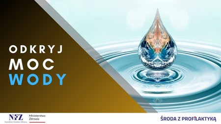 Grafika "Odkryj moc wody", NFZ