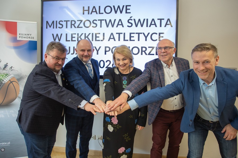 Konferencja prasowa ws. Halowych Mistrzostw Świata Kujawy Pomorze 2026 , fot. Mikołaj Kuras dla UMWKP