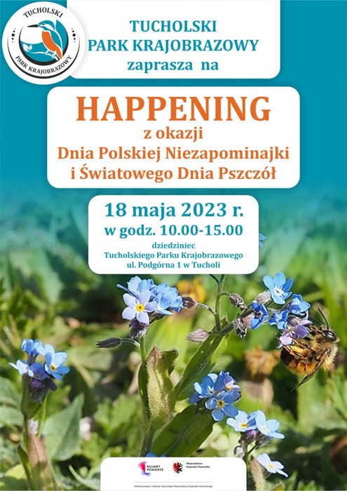 Afisz - Happening w Tucholskim Parku Krajobrazowym.