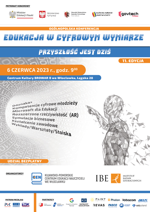 PLAKAT KONFERENCJI EDUKACJA W CYFROWYM WYMIARZE
