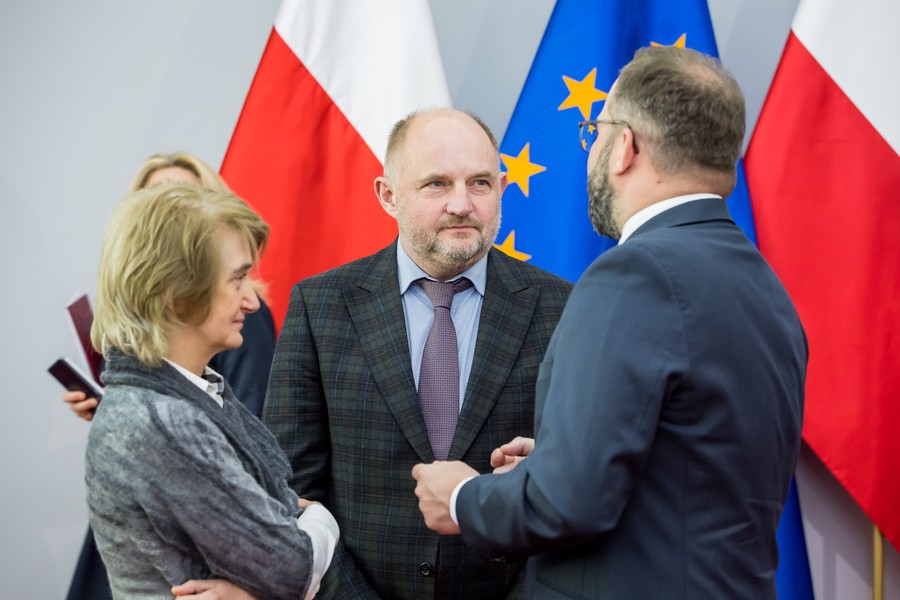 Konferencja prasowa na temat rządowego wkładu do FEdKP 2021-2027, fot. Tomasz Czachorowski dla UMWKP