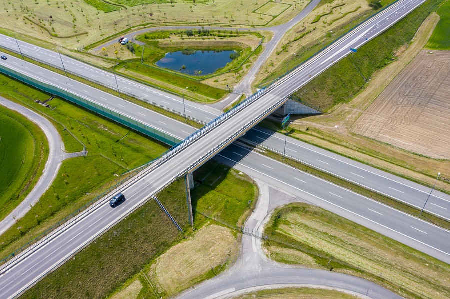 Modernizacja drogi wojewódzkiej nr 548 Stolno-Wąbrzeźno, fot. Mikołaj Kuras dla UMWKP