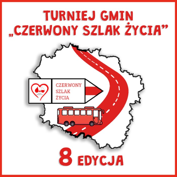 Grafika: Turniej gmin „Czerwony Szlak Życia” 8 edycja