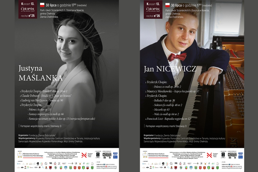 Afisz wydarzenia Chopin w Nawrze