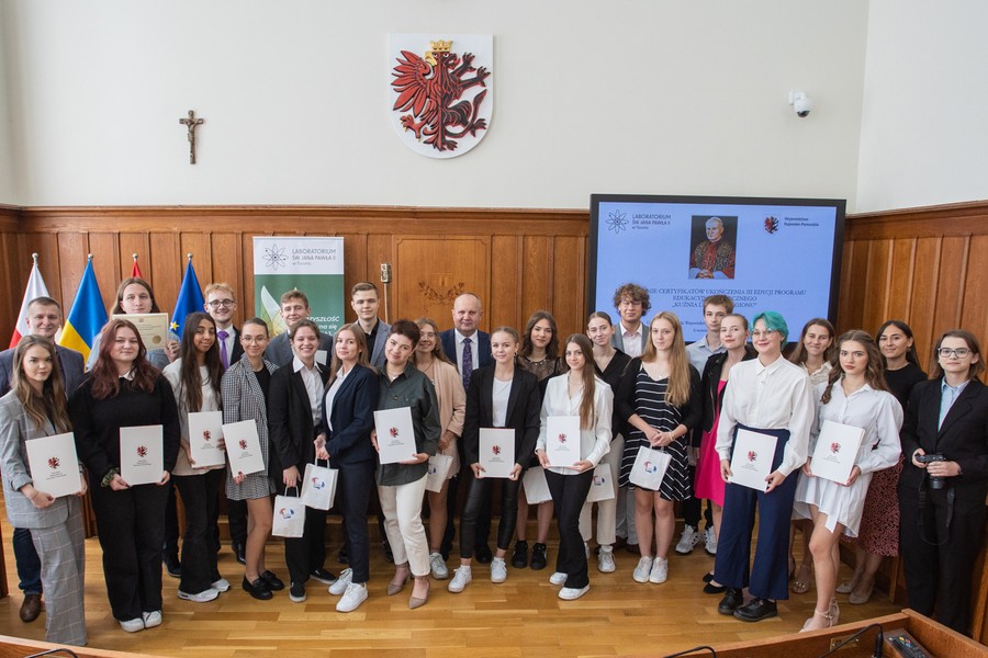 Spotkanie z uczestnikami projektu Kuźnia Liderów, fot. Mikołaj Kuras dla UMWKP