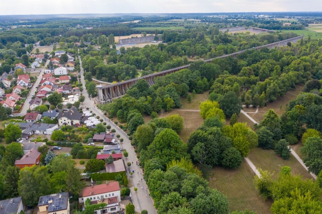 Zespół solankowo – uzdrowiskowy w Ciechocinku zdjęcie z drona, fot. Mikołaj Kuras dla UMWKP
