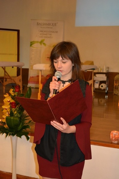 Prowadząca uroczystość Małgorzata Wolanowska