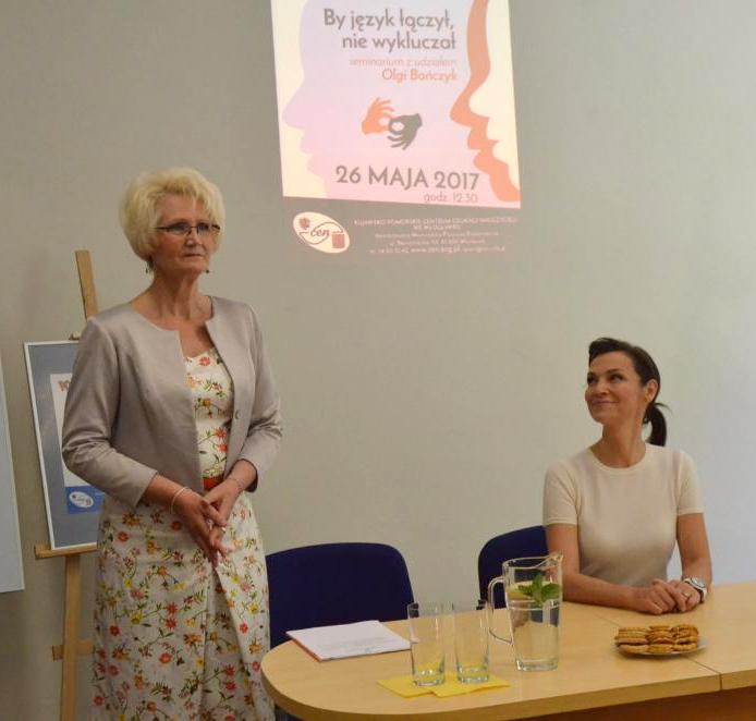 Dyrektor KPCEN we Włocławku rozpoczyna spotkanie z Olgą Bończyk