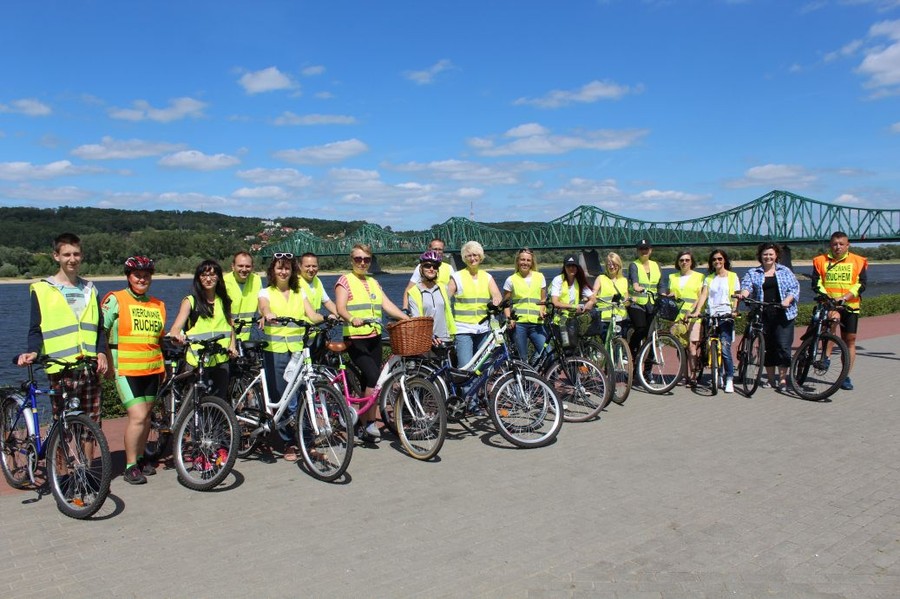 Nad Wisłą-uczestnicy rajdu