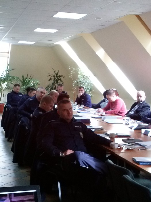Uczestnicy szkolenia Rola funkcjonariuszy Policji w przeciwdziałaniu przemocy w rodzinie w środowisku lokalnym, Golub-Dobrzyń, 10.03.2016 r., fot. Biuro Wsparcia Rodziny i Przeciwdziałania Przemocy