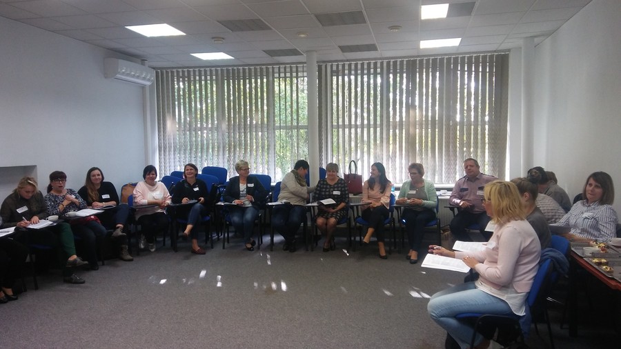 Uczestnicy szkolenia „Praca z trudnym klientem – metody i techniki pracy socjalnej”, Toruń 9.10.2017r.