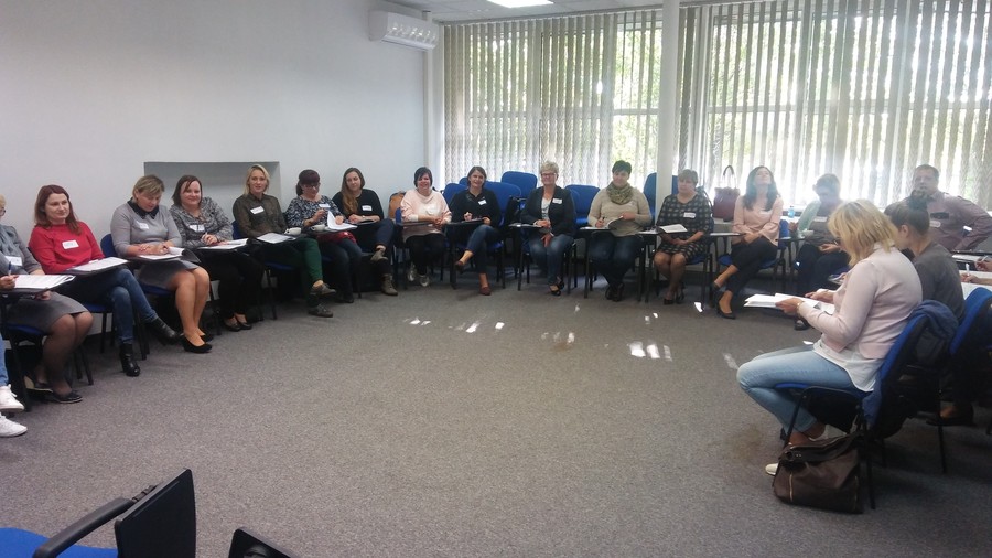 Uczestnicy szkolenia „Praca z trudnym klientem – metody i techniki pracy socjalnej”, Toruń 9.10.2017r.