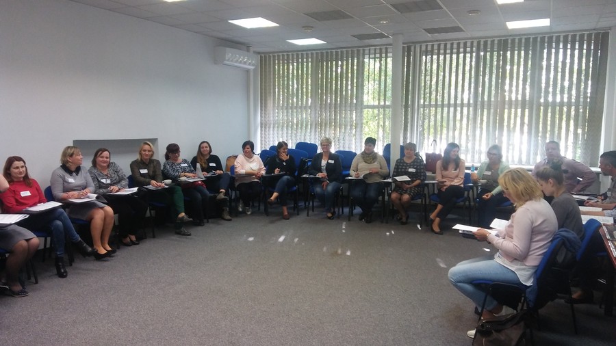 Uczestnicy szkolenia „Praca z trudnym klientem – metody i techniki pracy socjalnej”, Toruń 9.10.2017r.