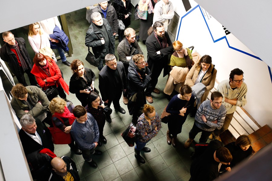 13.01.2017 r., Wernisaż wystawy „Mam dzisiaj dobry dzień” autorstwa Małgorzaty Wielek-M i Roberta Listwana w Galerii Wozownia, fot. Mikołaj Kuras