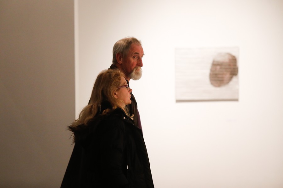 13.01.2017 r., Wernisaż wystawy „Mam dzisiaj dobry dzień” autorstwa Małgorzaty Wielek-M i Roberta Listwana w Galerii Wozownia, fot. Mikołaj Kuras