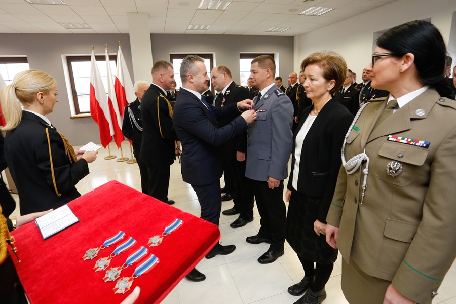 14.01.2017 r., Otwarcie Ośrodka Szkolenia Komendy Wojewódzkiej Państwowej Straży Pożarnej w Łubiance, fot. Mikołaj Kuras