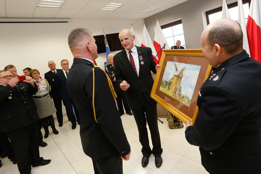 14.01.2017 r., Otwarcie Ośrodka Szkolenia Komendy Wojewódzkiej Państwowej Straży Pożarnej w Łubiance, fot. Mikołaj Kuras