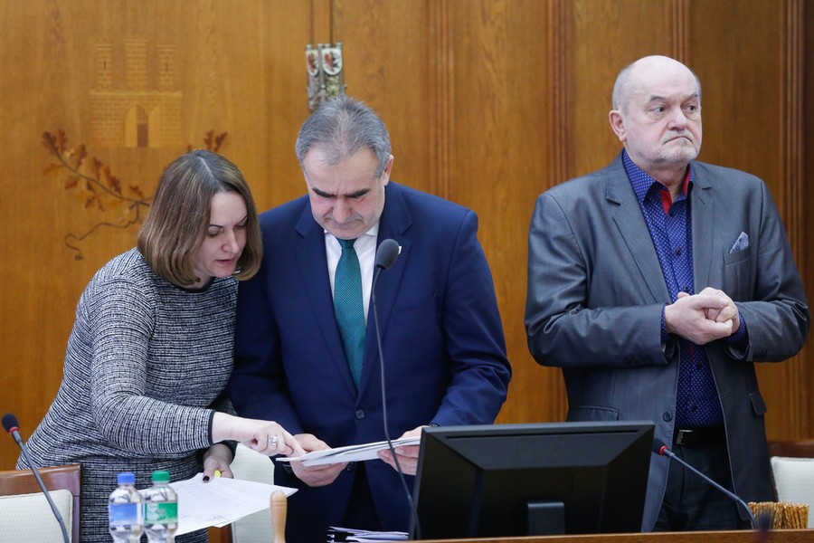 Sesja sejmiku województwa, 20 lutego 2017; fot. Mikołaj Kuras dla UMWKP