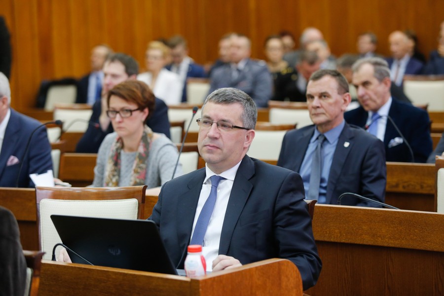Sesja sejmiku województwa, 20 lutego 2017; fot. Mikołaj Kuras dla UMWKP