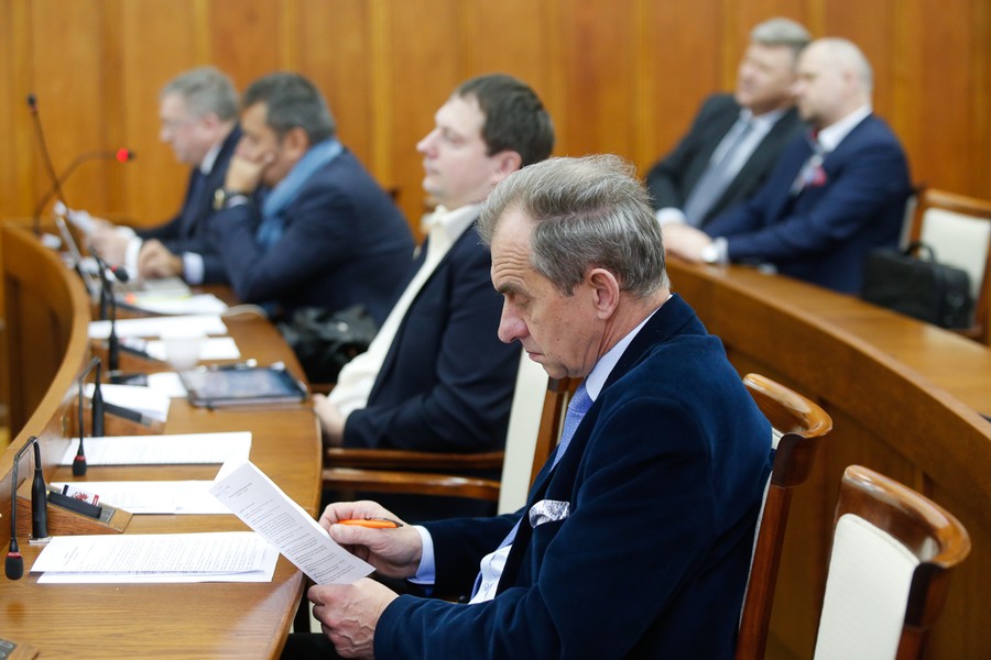 Sesja sejmiku województwa, 20 lutego 2017; fot. Mikołaj Kuras dla UMWKP