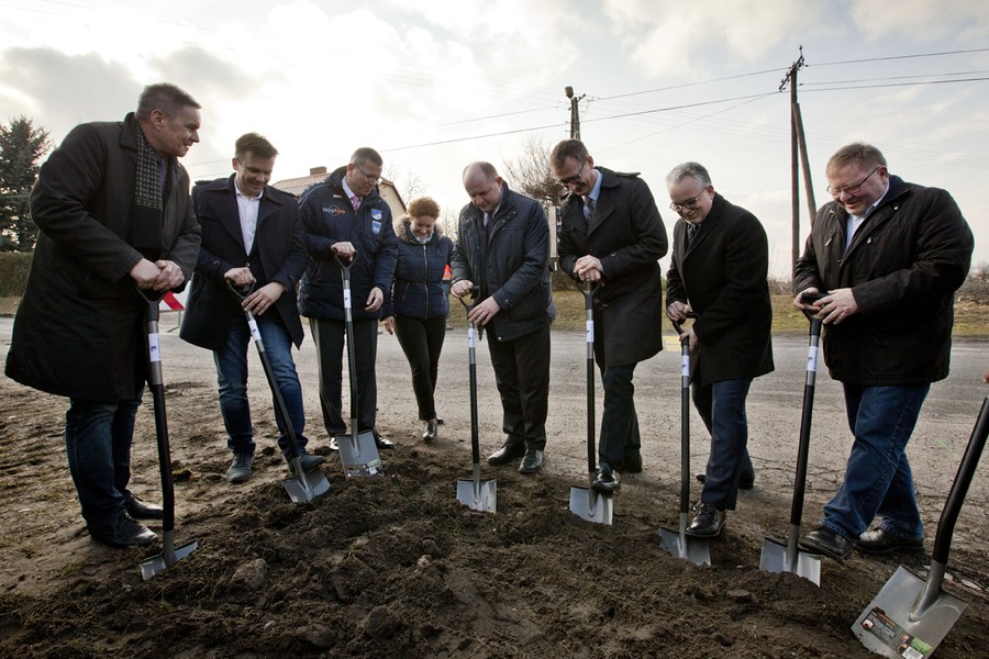 Uroczyste rozpoczęcie przebudowy drogi w Słębowie, fot. Tymon Markowski