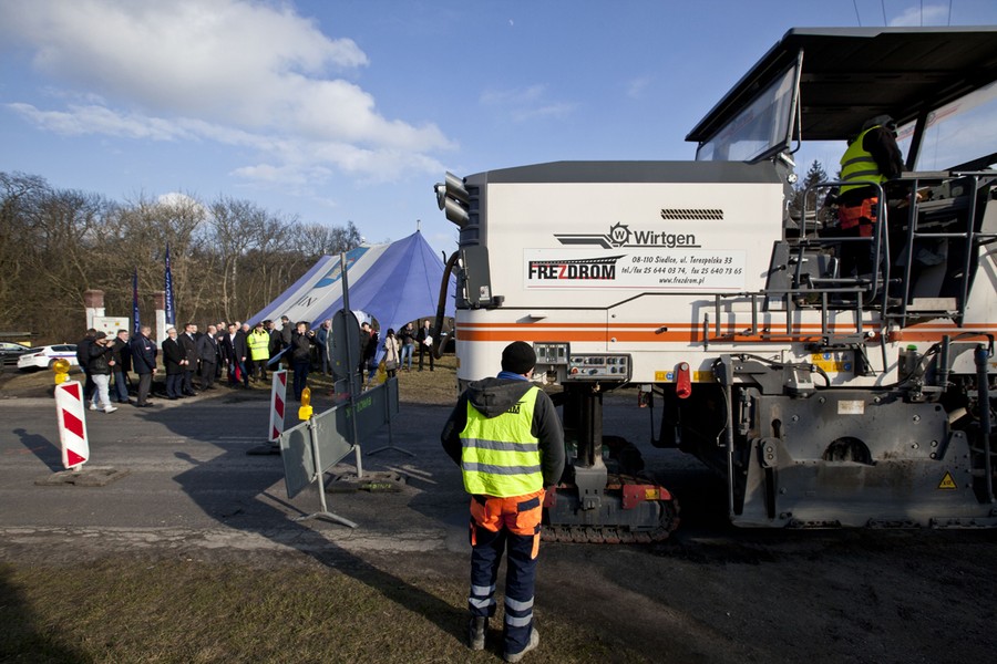 Uroczyste rozpoczęcie przebudowy drogi w Słębowie, fot. Tymon Markowski