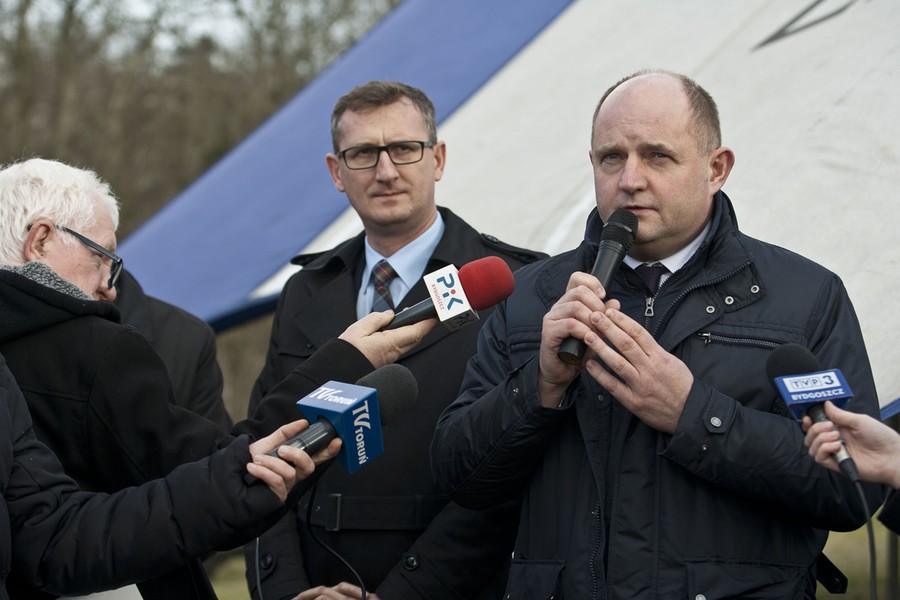 Uroczyste rozpoczęcie przebudowy drogi w Słębowie, fot. Tymon Markowski
