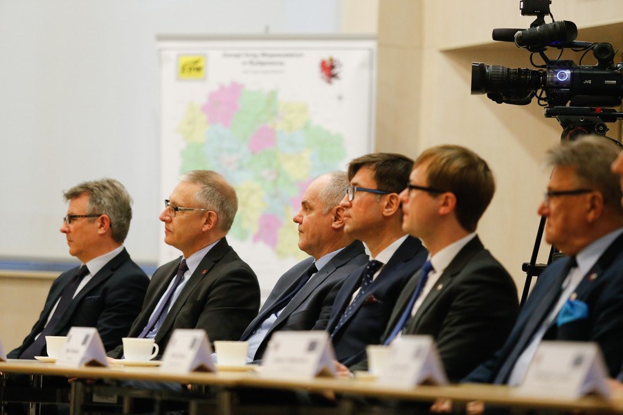 Uroczystość podpisania umowy na gruntowną przebudowę drogi wojewódzkiej nr 548, fot. Mikołaj Kuras