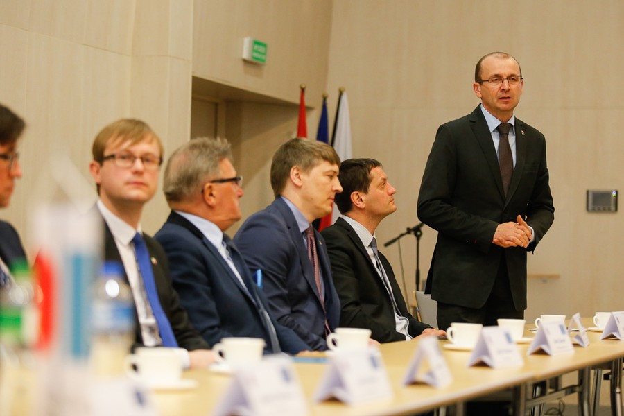 Uroczystość podpisania umowy na gruntowną przebudowę drogi wojewódzkiej nr 548, fot. Mikołaj Kuras