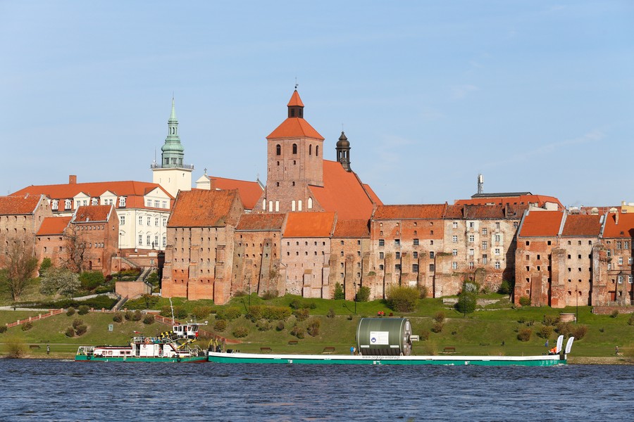 Pierwszy przystanek barki w naszym regionie miał miejsce w Grudziądzu fot. Mikołaj Kuras