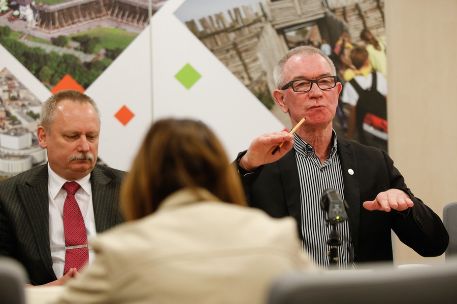 20.04.2017 r., Konferencja prasowa po kwietniowym Komitecie Monitorującym RPO, fot. Mikołaj Kuras