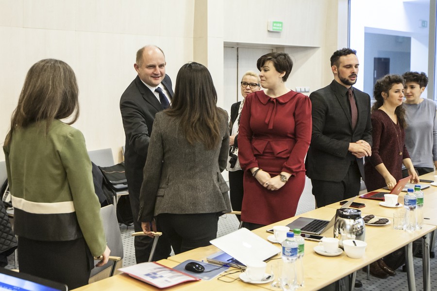 Spotkanie marszałka Piotra Całbeckiego z reprezentacją ALDA, fot. Andrzej Goiński/UMWKP
