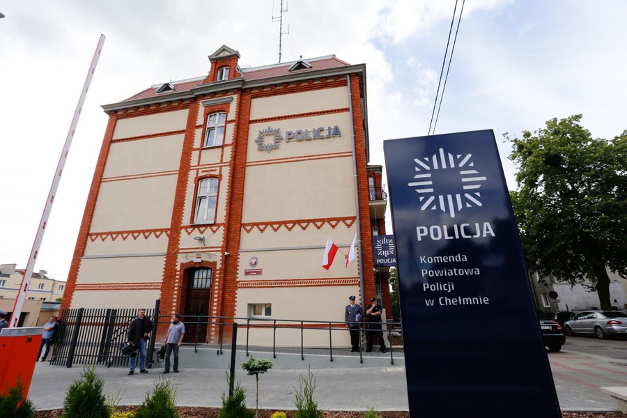 14.07.2017 r., Uroczyste otwarcie wyremontowanego budynku Komendy Powiatowej Policji w Chełmnie, fot. Mikołaj Kuras dla UMWKP
