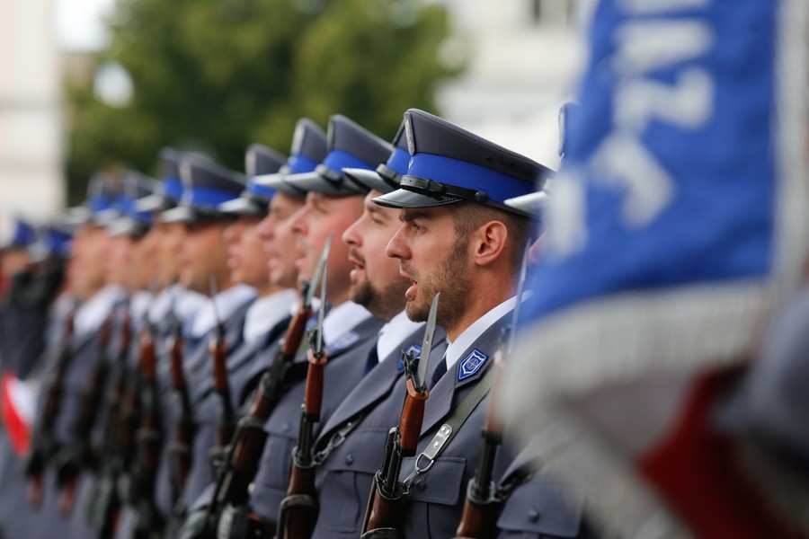 14.07.2017 r., Obchody Wojewódzkiego Święta Policji odbyły się na Rynku w Chełmnie, fot. Mikołaj Kuras dla UMWKP