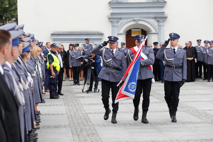 14.07.2017 r., Obchody Wojewódzkiego Święta Policji odbyły się na Rynku w Chełmnie, fot. Mikołaj Kuras dla UMWKP