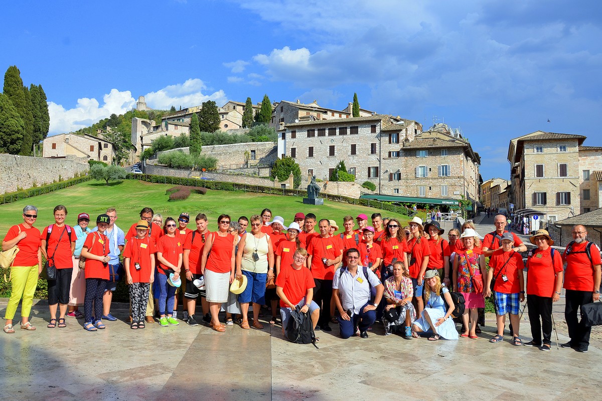Uczestnicy pielgrzymki w Asyżu