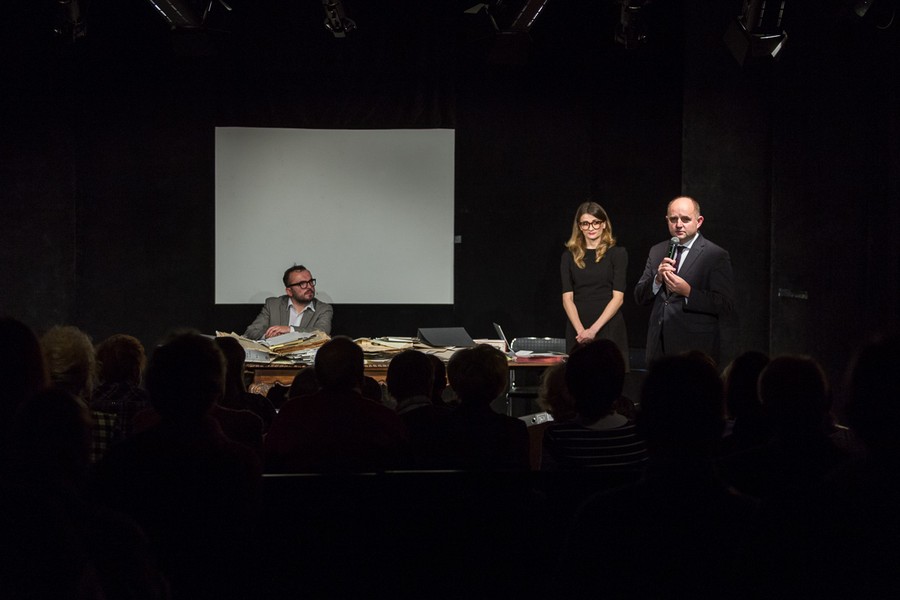 Premiera spektaklu „Władysław Raczkiewicz – lekcja historii” w Kujawsko-Pomorskim Impresaryjnym Teatrze Muzycznym, fot. Szymon Zdziebło/tarantoga.pl