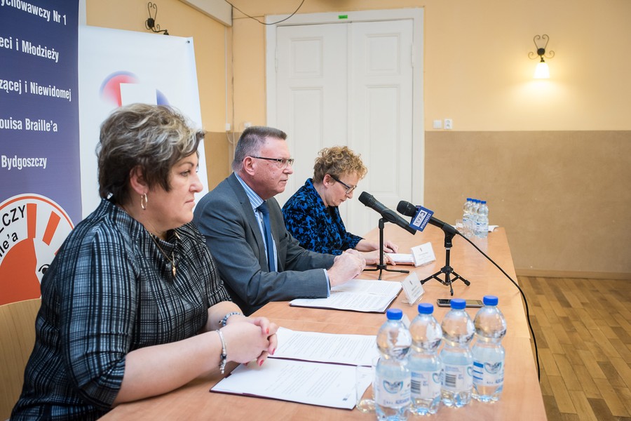 Konferencja prasowa w Ośrodku Braille’a, fot Tymon Markowski