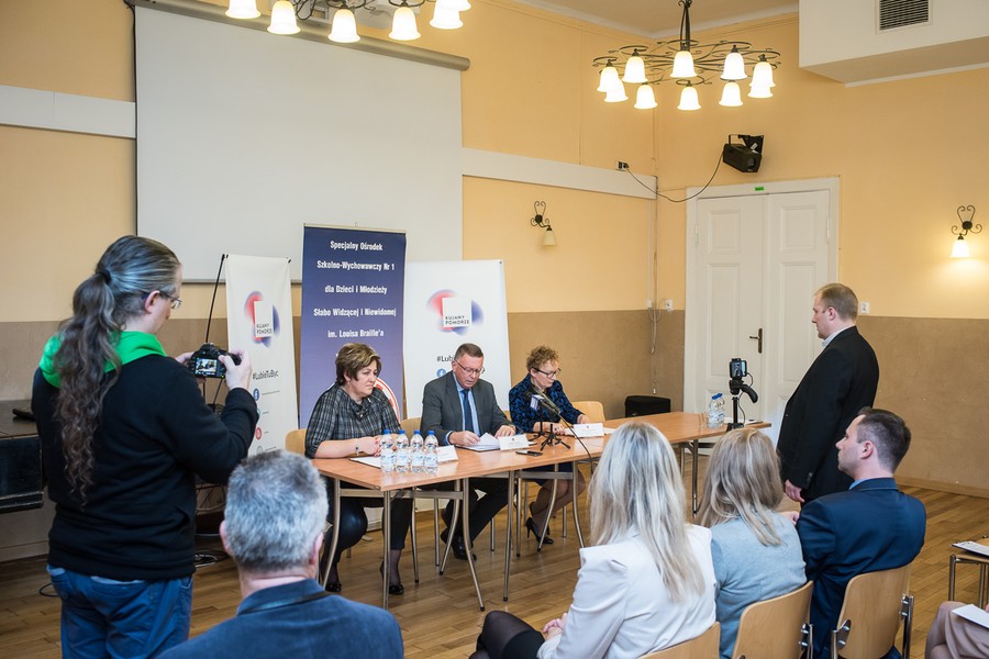 Konferencja prasowa w Ośrodku Braille’a, fot Tymon Markowski