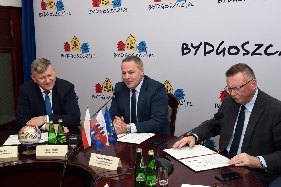 Uroczystość podpisania listu intencyjnego w Urzędzie Miasta w Bydgoszczy, fot. UM Bydgoszcz