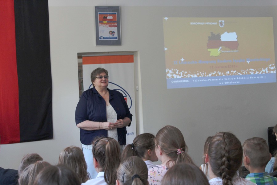 Wystąpienie Teresy Więczkowskiej starszego wizytatora Kuratorium Oświaty